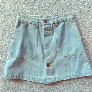 High-rise Jean skirt